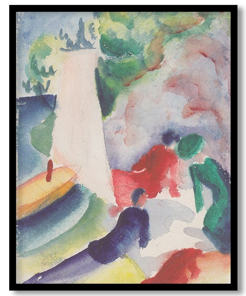 Picnic on the beach by August Macke (1913)
