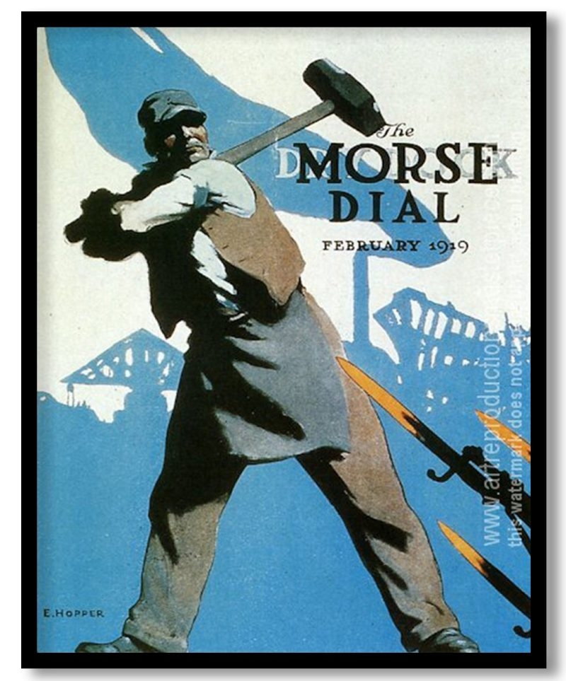 Prizewinning World War I patriotic poster by Edward Hopper (1919)