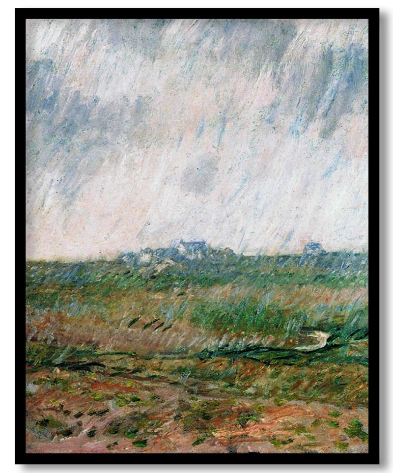 Rain in Belle Ile   by Claude Monet (1886)