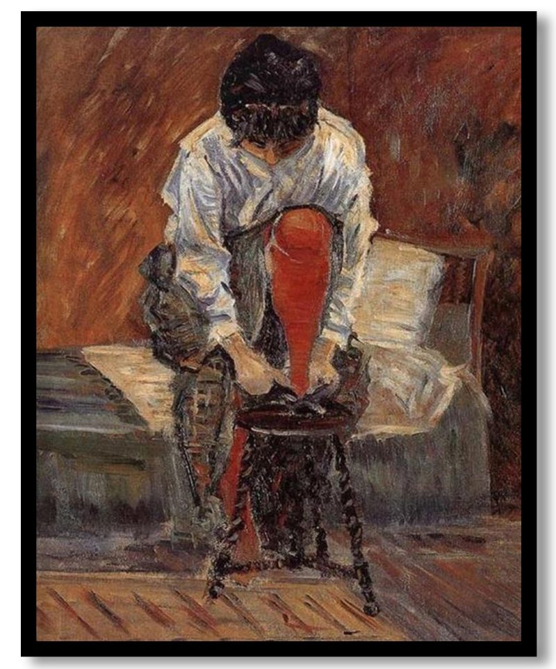 Red silk stockings by Paul Signac (1935)