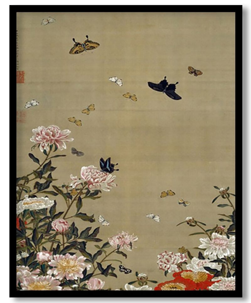 Peonies and Butterflies by Ito Jakuchu (Unknown)