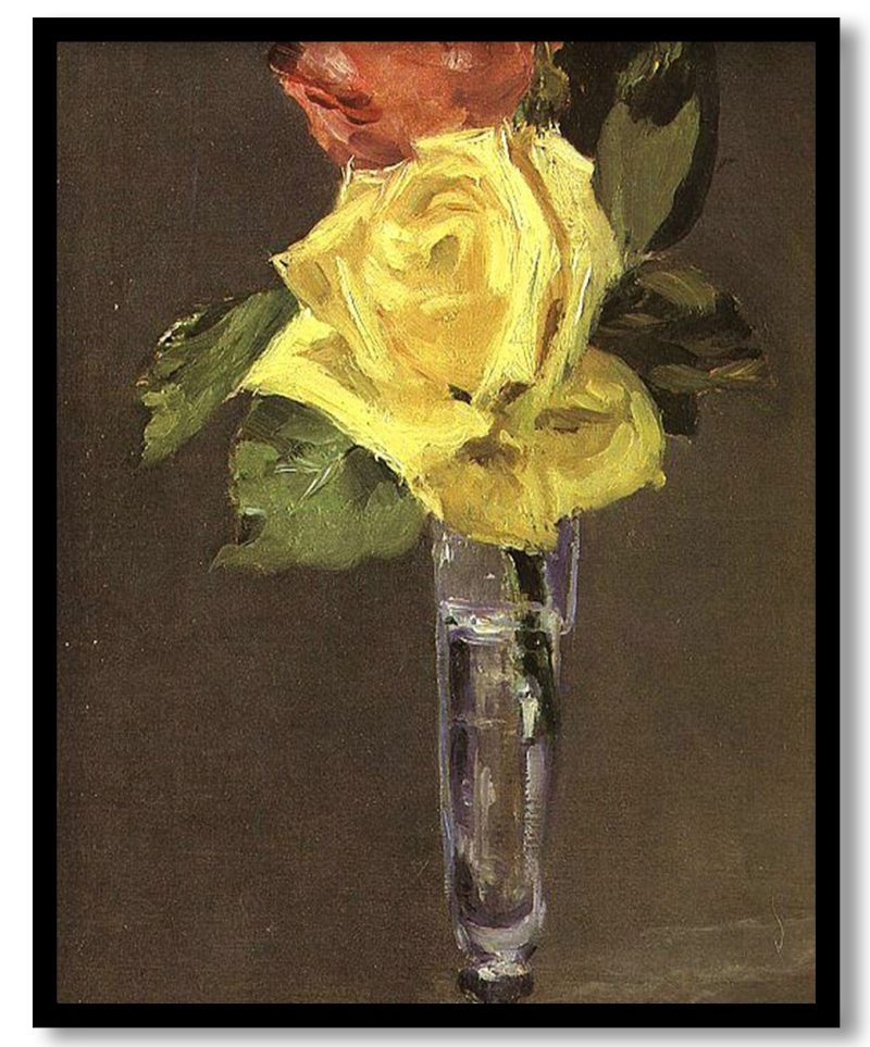 Roses in a Champagne Glass by Edouard Manet (1882)