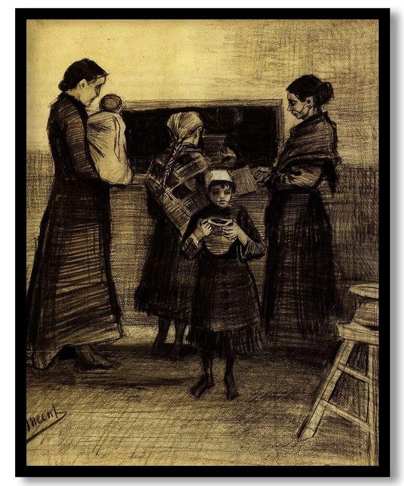 Soup Distribution in a Public Soup Kitchen by Vincent van Gogh (1883)