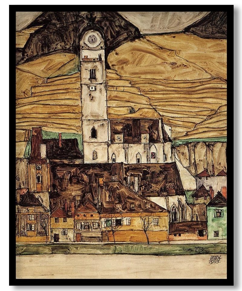 Stein on the Danube by Egon Schiele (1913)