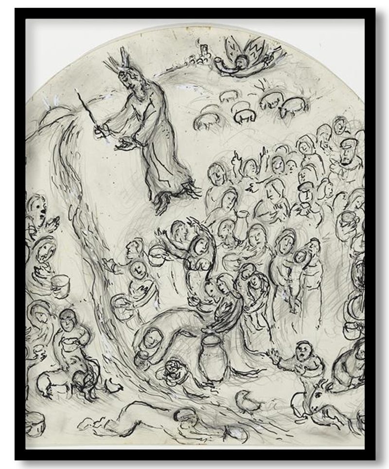 Striking The Rock by Marc Chagall (1963)