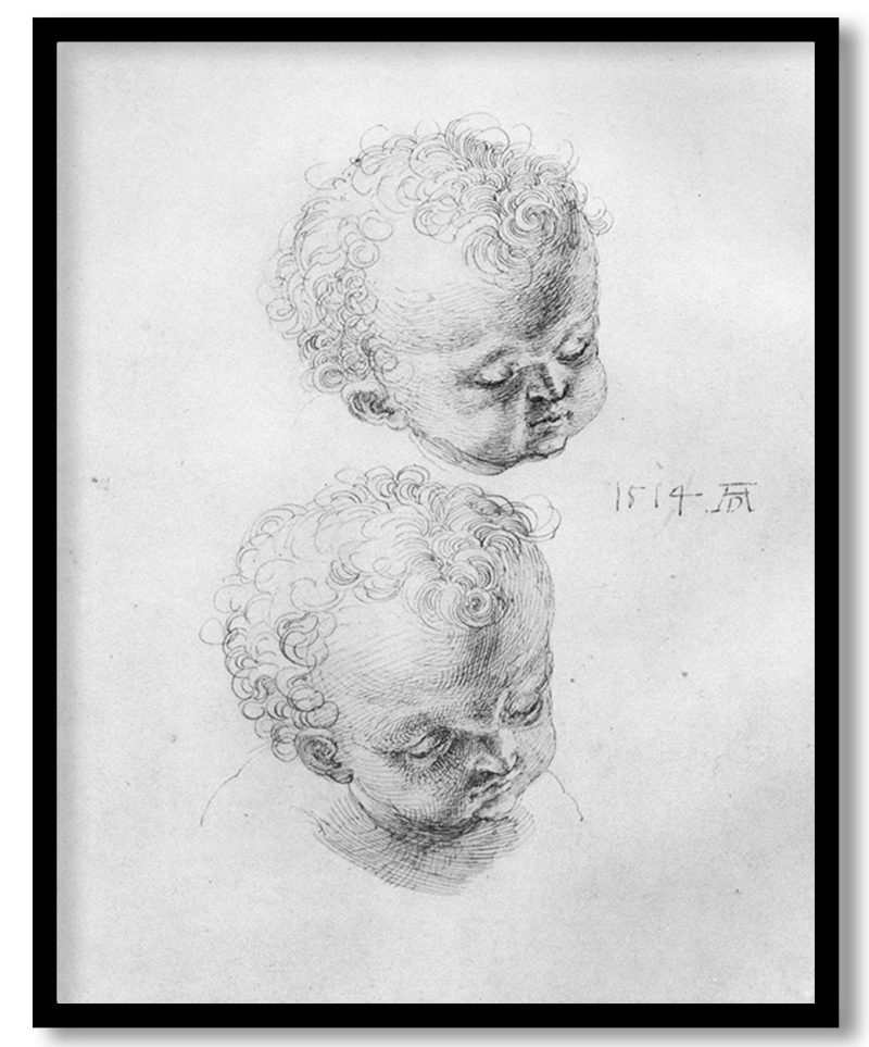Study Sheets With Children'S Heads by Albrecht Durer (Unknown)