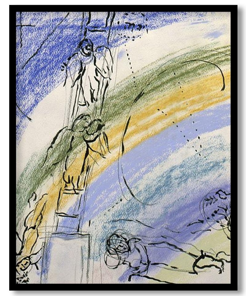 Study To The Jacob'S Dream by Marc Chagall (1963)