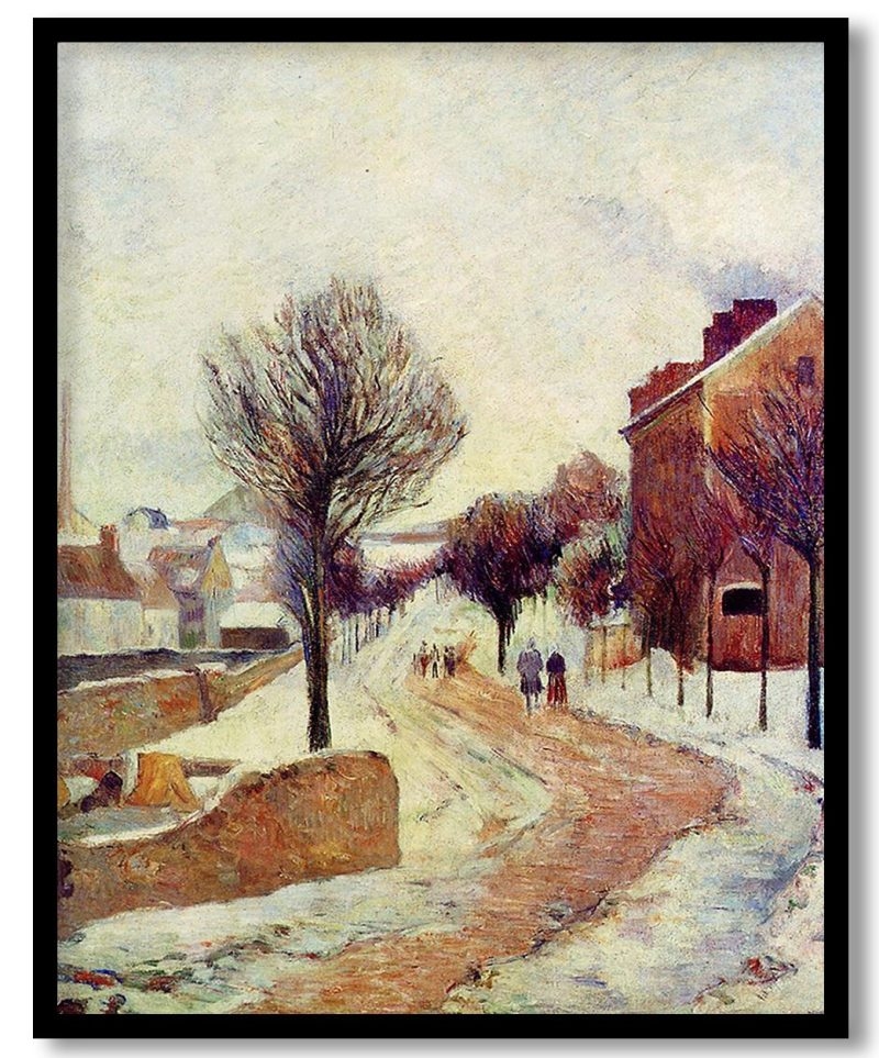 Suburb Under Snow by Paul Gauguin (1886)