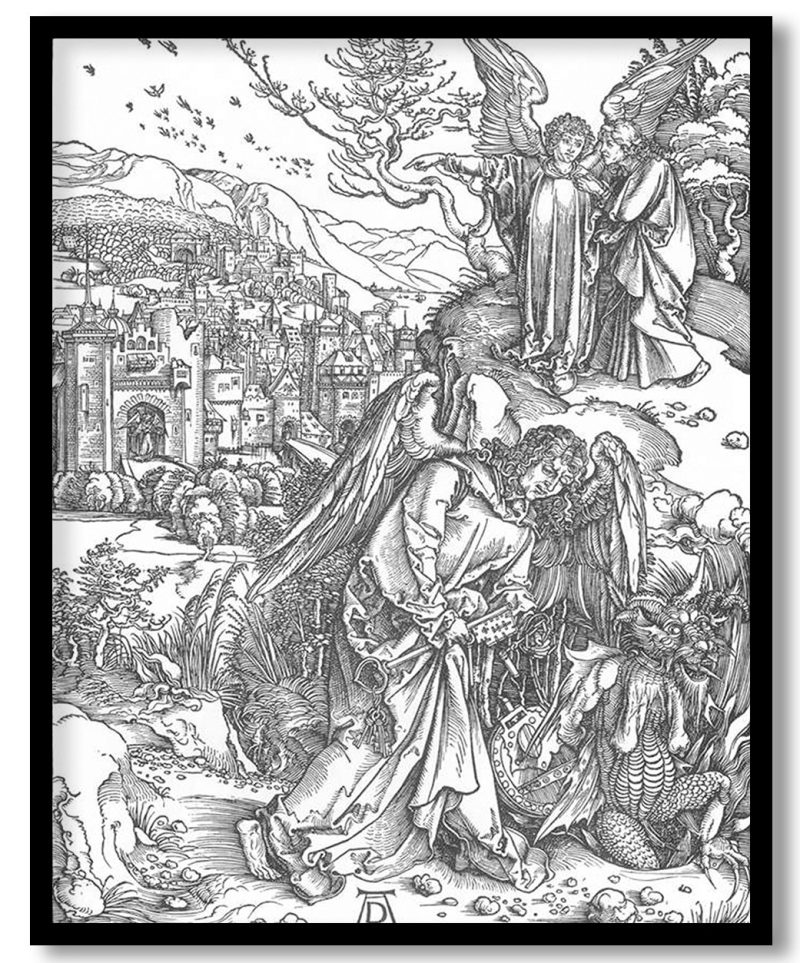 The Angel With The Key To The Bottomless Pit by Albrecht Durer (1497-1498)