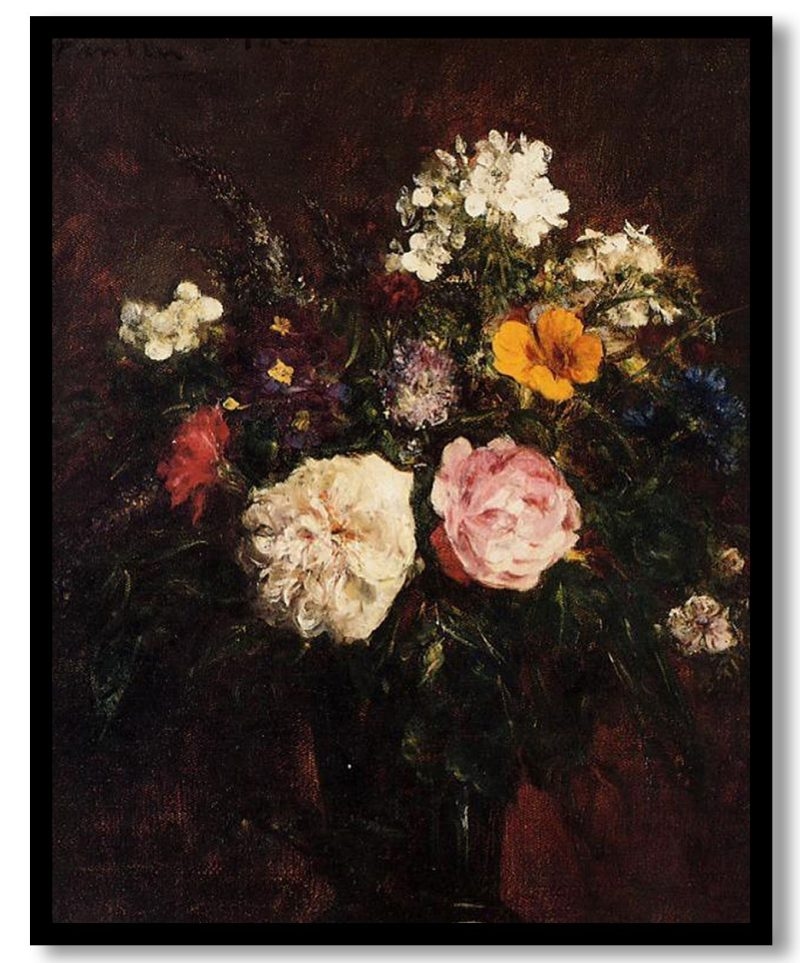 Still Life With Flowers by Henri Fantin-Latour (1862)
