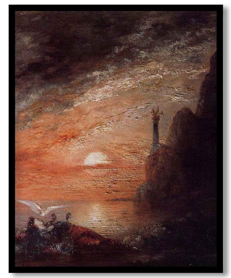 The Death of Sappho by Gustave Moreau (1873-1876)
