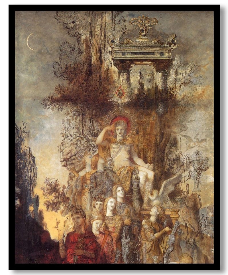 The Muses Leaving their Father Apollo to Go Out and Light the World by Gustave Moreau (1868)