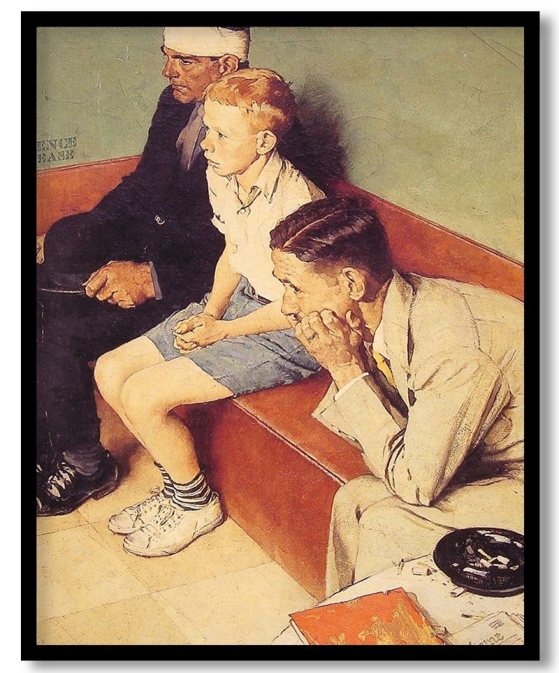 The Waiting Room by Norman Rockwell (1937)