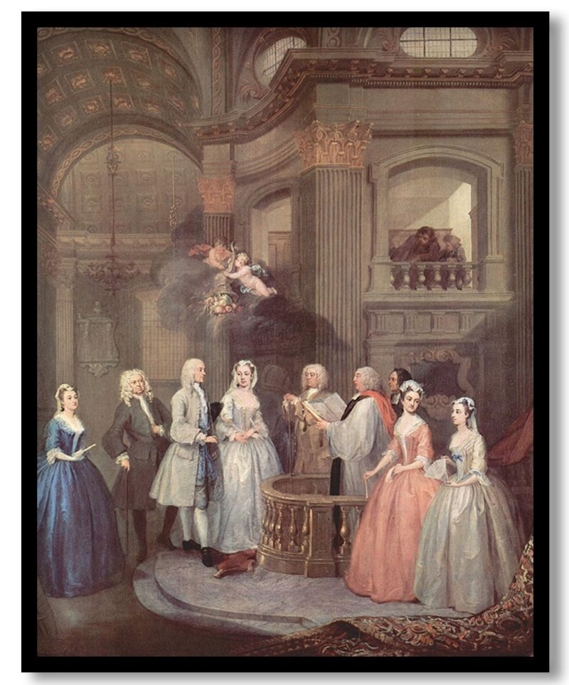 The Wedding of Stephen Beckingham and Mary Cox by William Hogarth (1729)