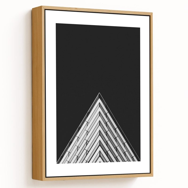 Glass building black and white