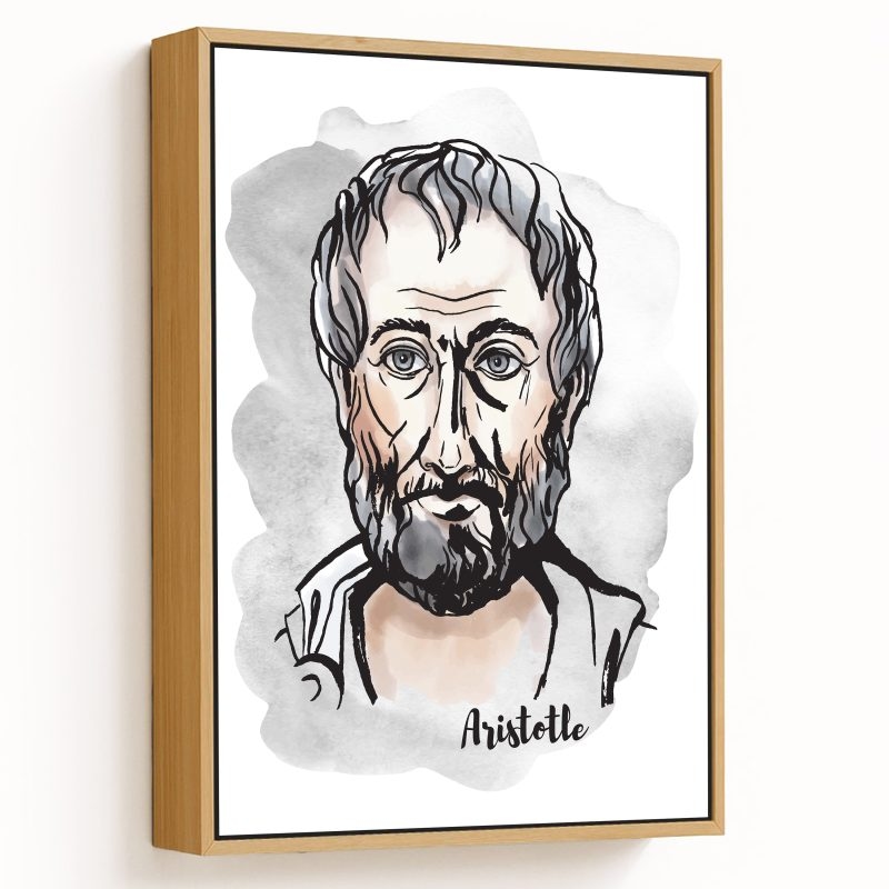 Watercolor portrait of Aristotle