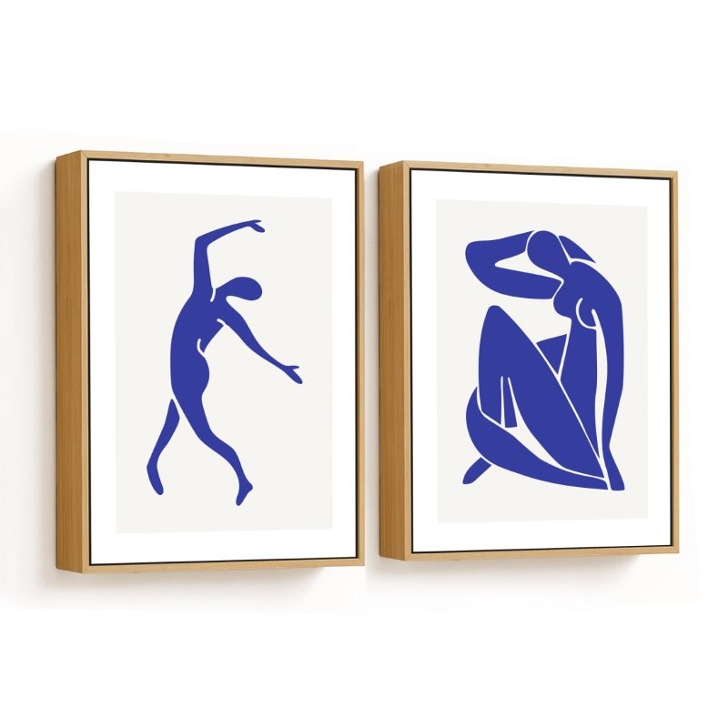 Set of 2 Matisse blue women figure