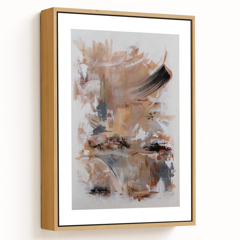 Abstract beige brushstrokes #543