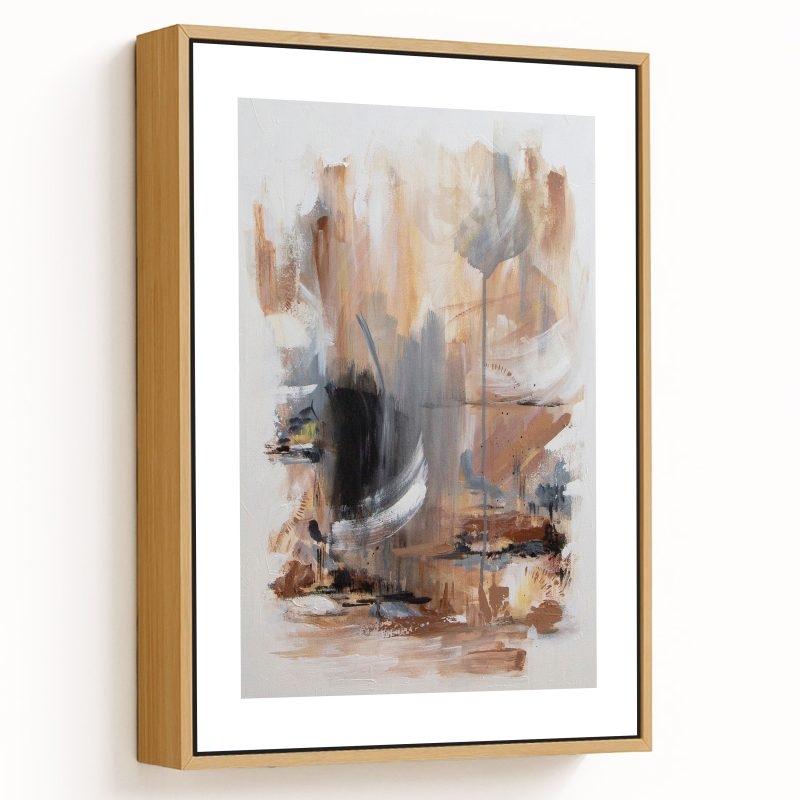 Abstract beige brushstrokes #543