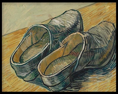 A pair of leather clogs by Vincent Van Gogh (1888)