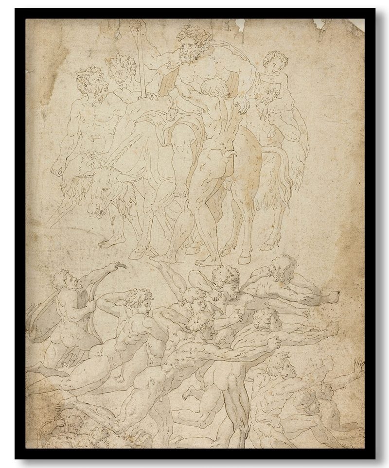 Archers shooting at a herm by Michelangelo