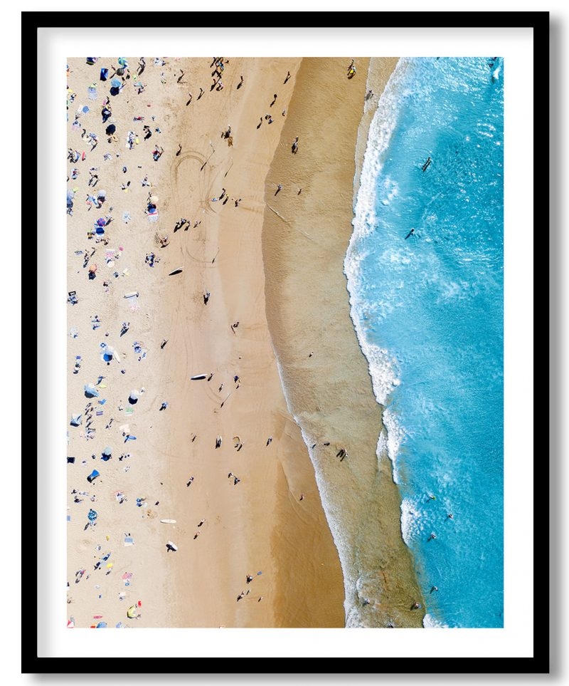 Aerial view of crowded beach