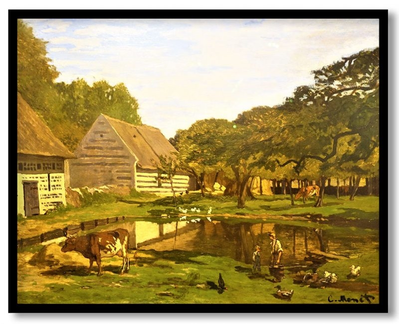 Farmyard in normandy by Claude Monet (1863)