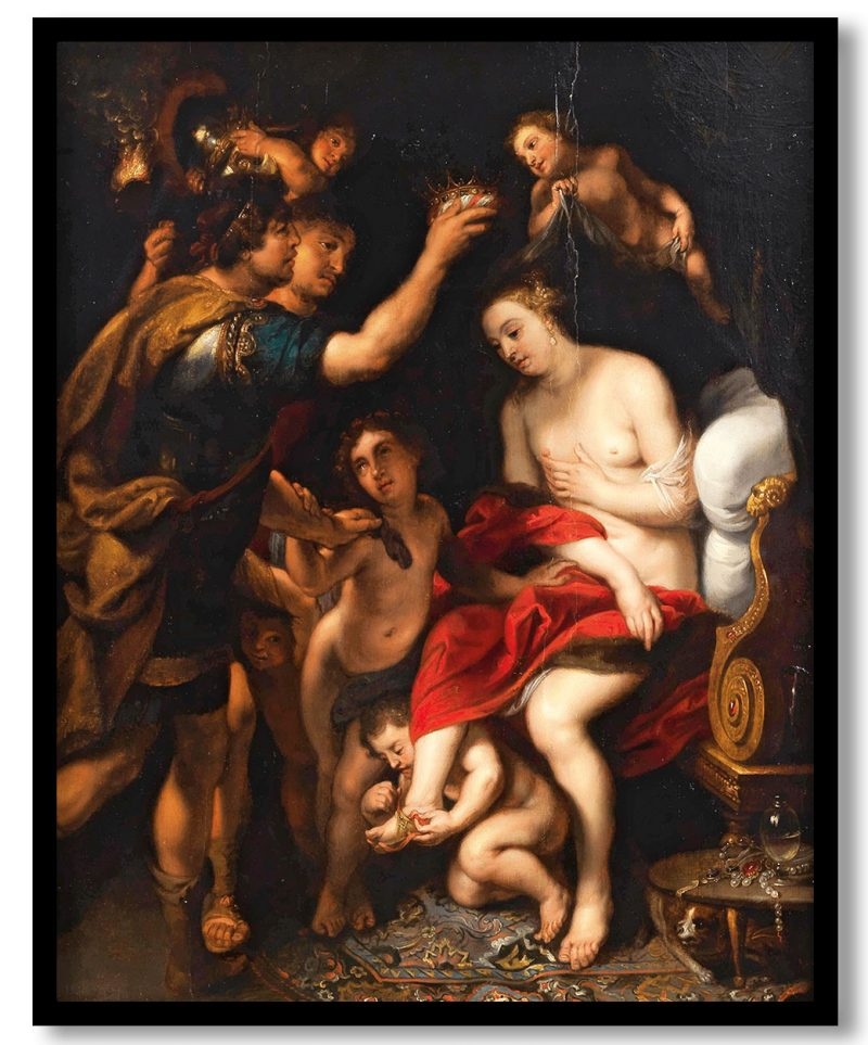 The crowning of roxana by Peter Paul Rubens (1640)