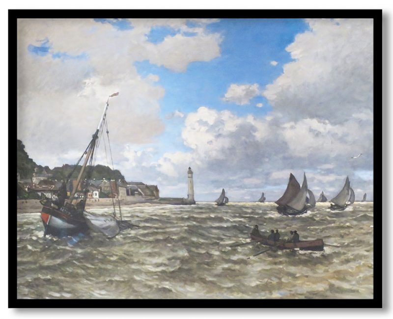 Mouth of the seine at honfleur by Claude Monet (1865)