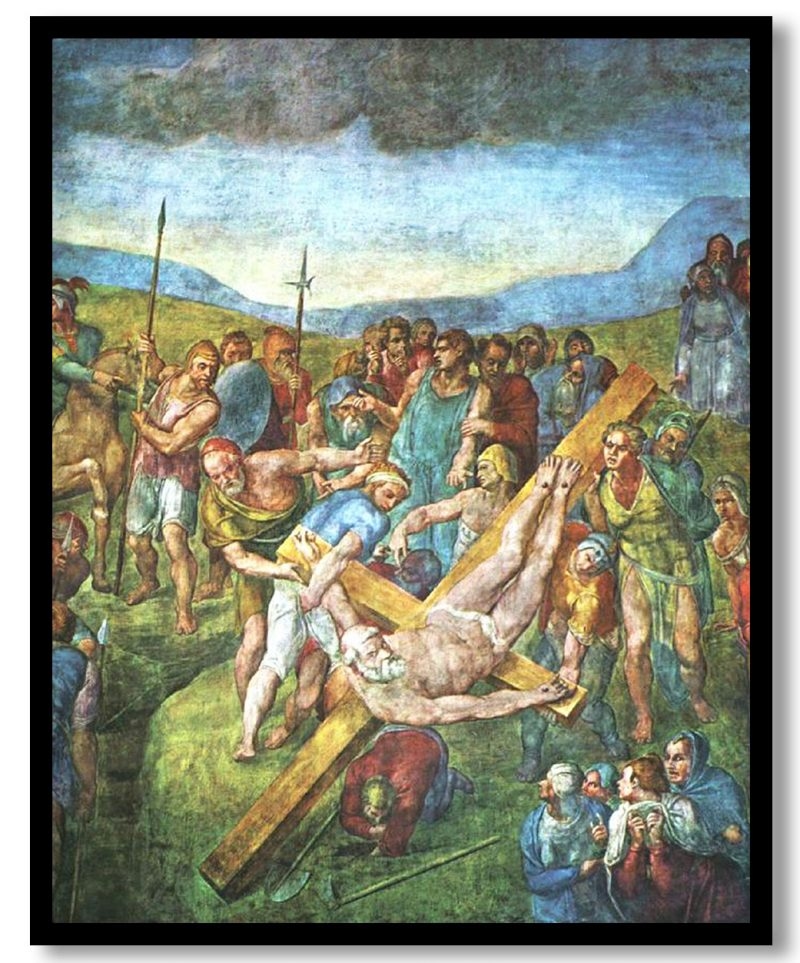 The crucifixion of st peter by Michelangelo (1446 50)