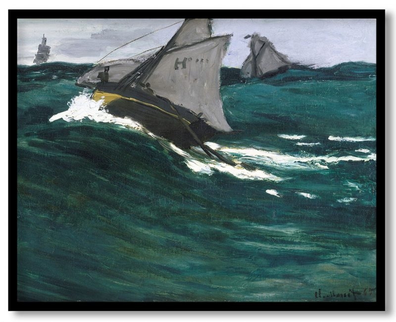 The green Wave by Claude Monet (1866)