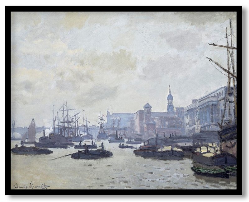 The pool of london by Claude Monet (1871)