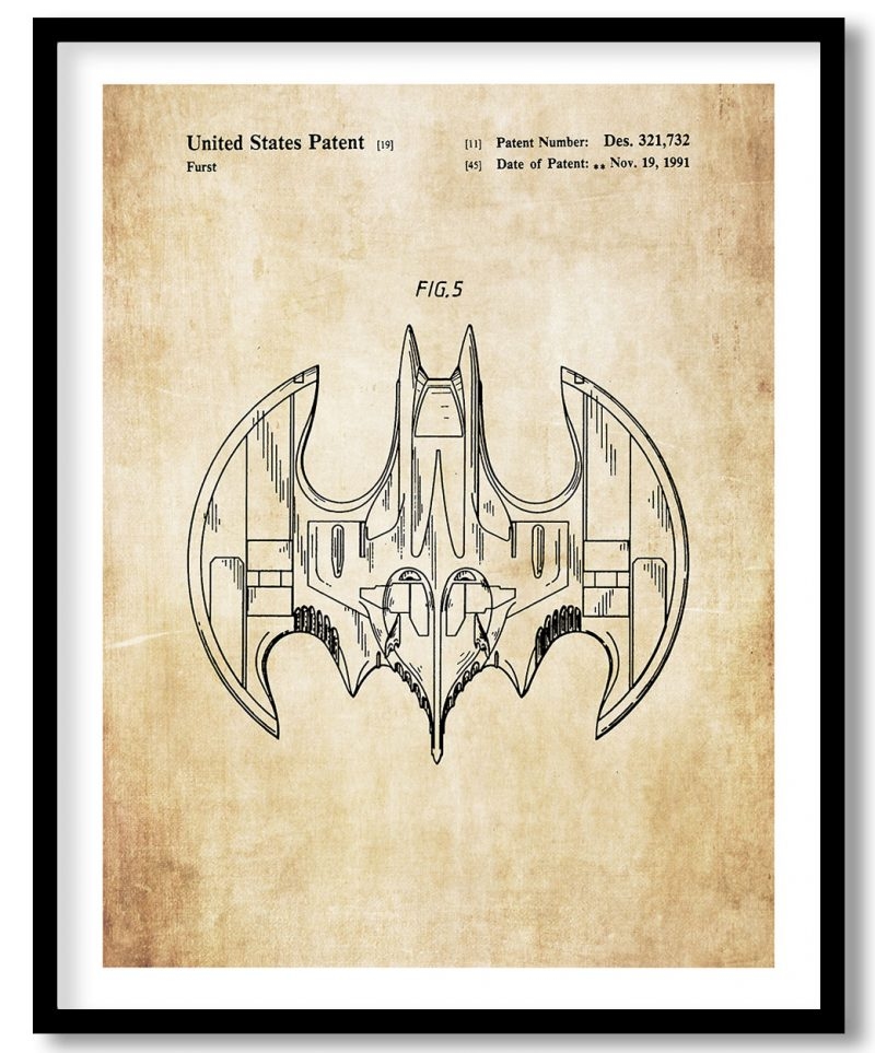 Batman aerial toy bottom plan view 1991 vintage