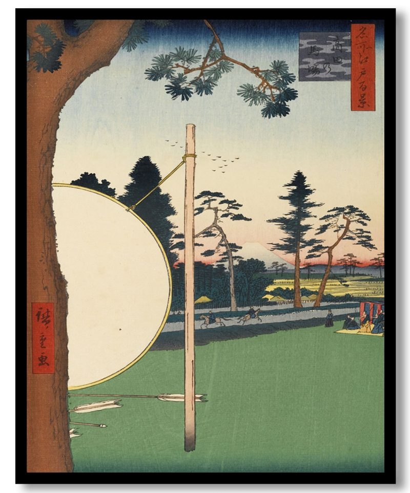 The takata riding grounds by Hiroshige (1857)