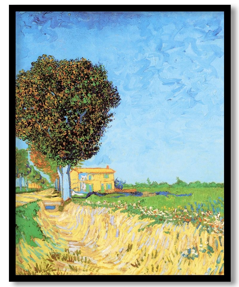A lane near arles by Vincent van Gogh (1888)
