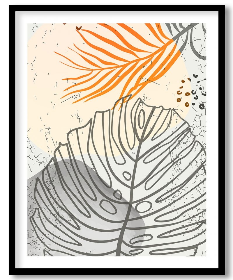 Mid century modern trendy botanical #451