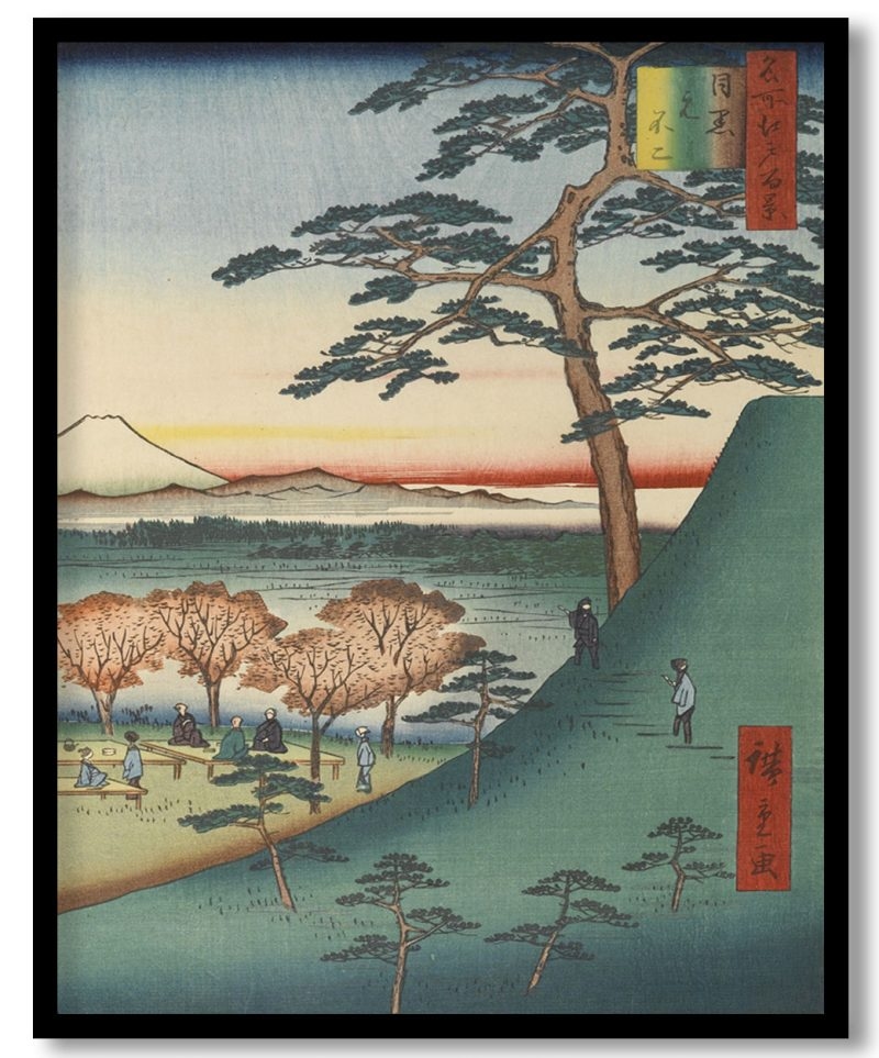 The original fuji in meguro by Hiroshige (1857)