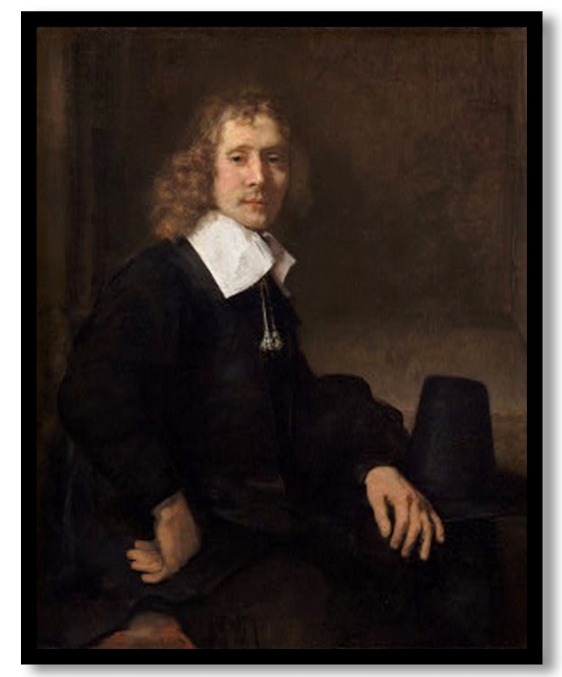 A young man at a table govaert flinck) by Rembrandt (1660)