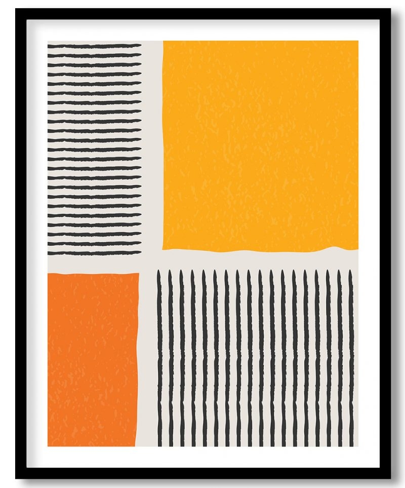 Abstract minimalistic mid century modern mobochrome #103