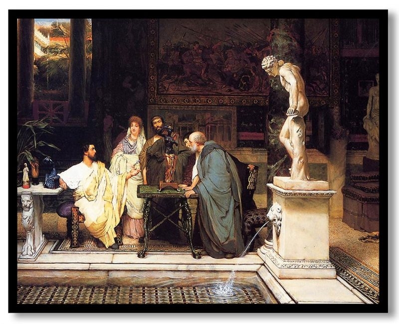 A roman art lover by Sir Lawrence Alma Tadema (1868)