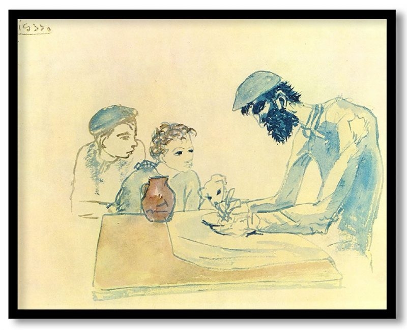 A simple meal by Pablo Picasso (1904)