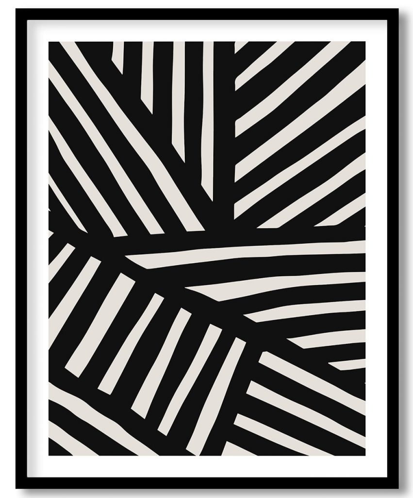 Splendid composition of black lines