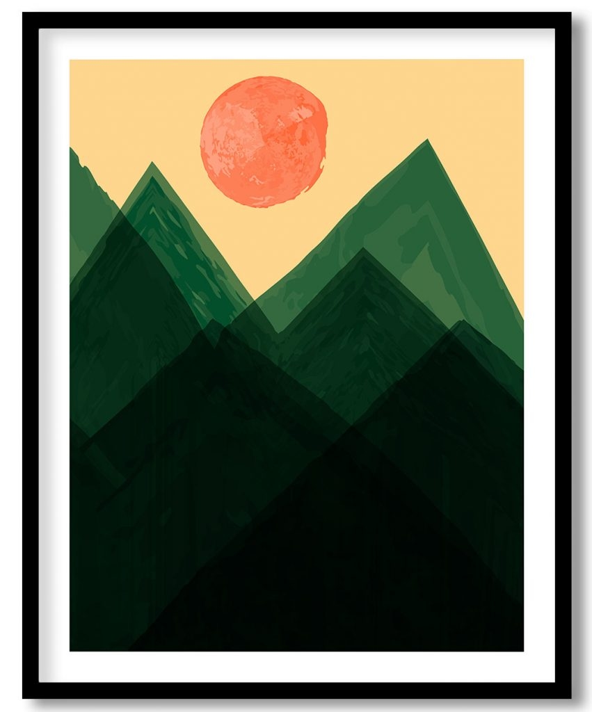 Dazzling Sunshine Over Mountains