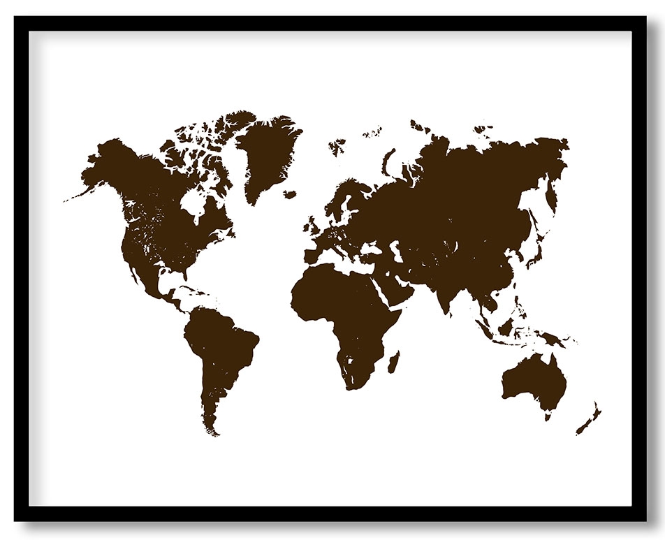 Silhouette world map