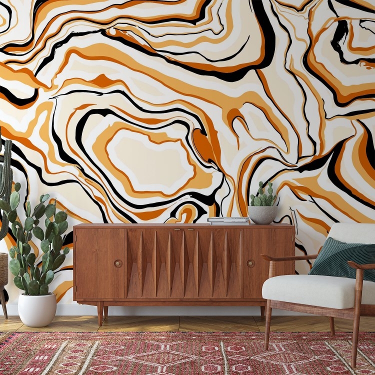 Abstract ink fluid waves