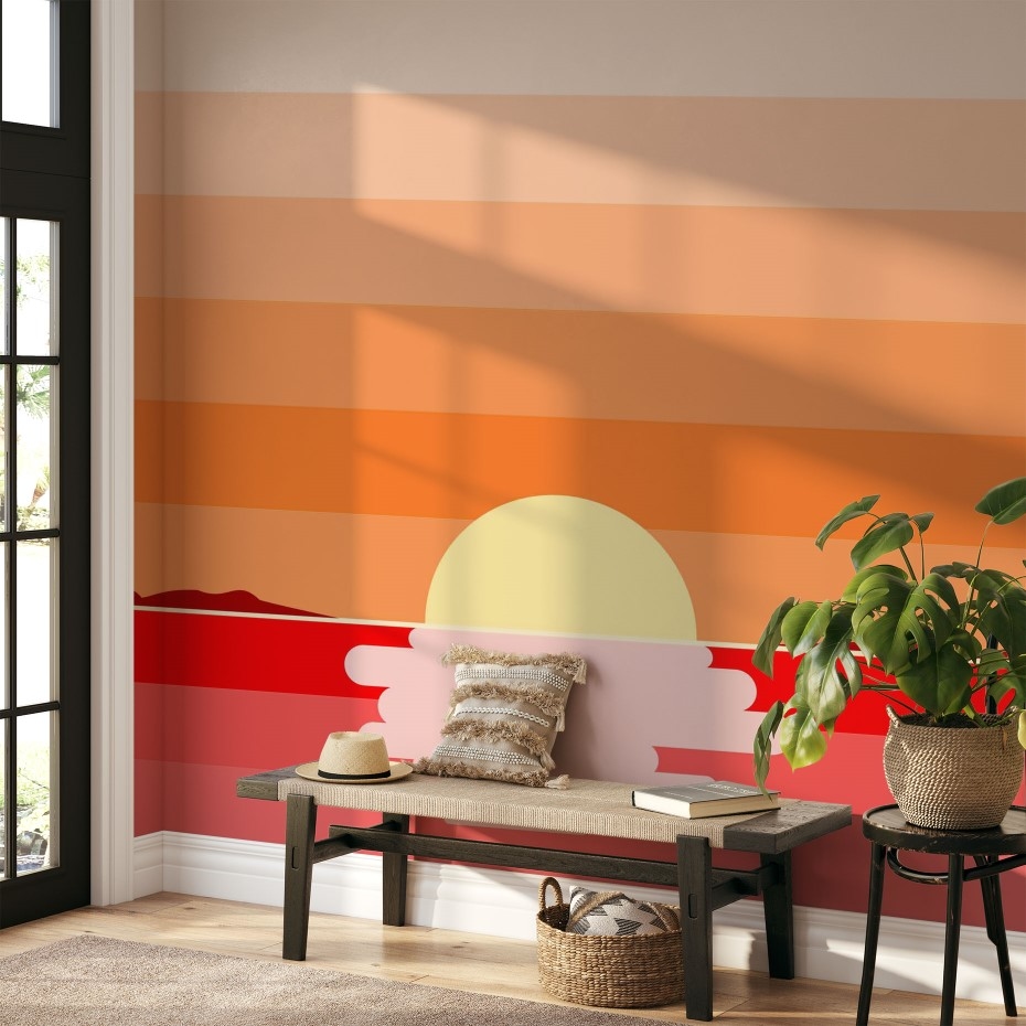 Immersing sun sunset landscape