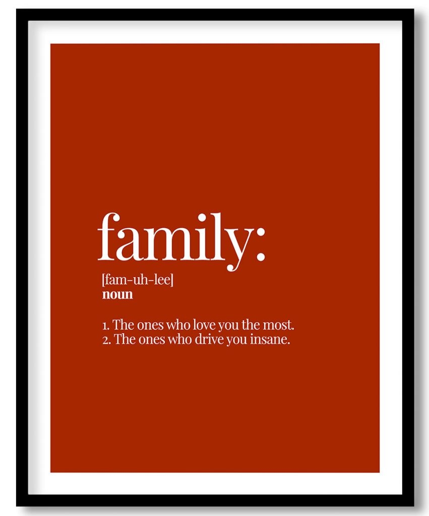 Family - Funny Dictionary Definition, Rust Red