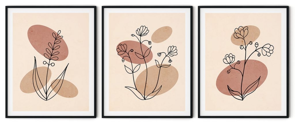 Set of 3 form flowers