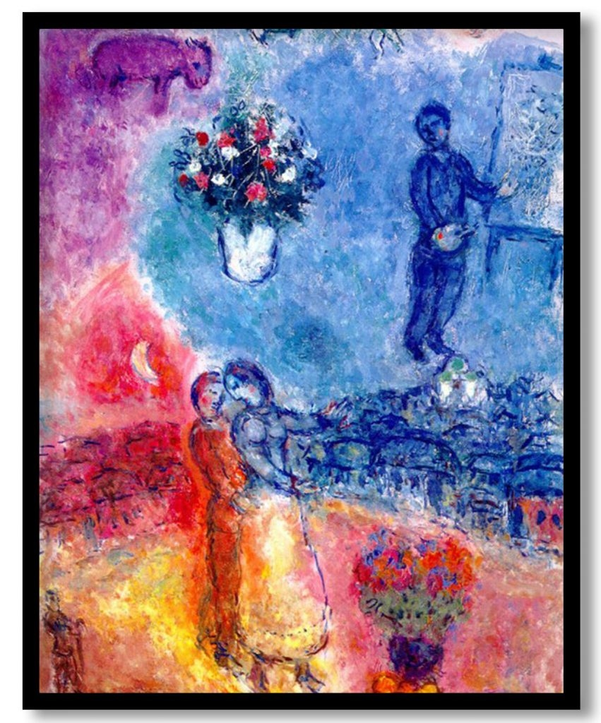 Artist over Vitebsk by Marc Chagall (1982)