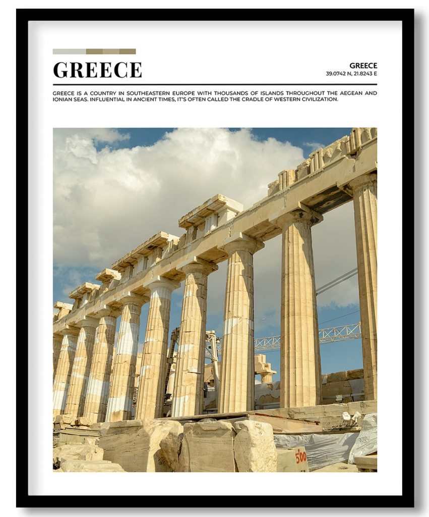 Greece, Greece pantone poster